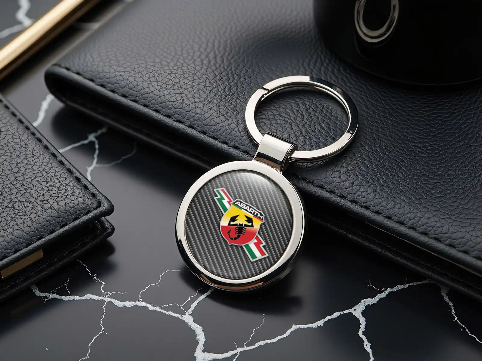 Fiat Abarth Portachiavi Sicurezza Forza Metallo Durevole
